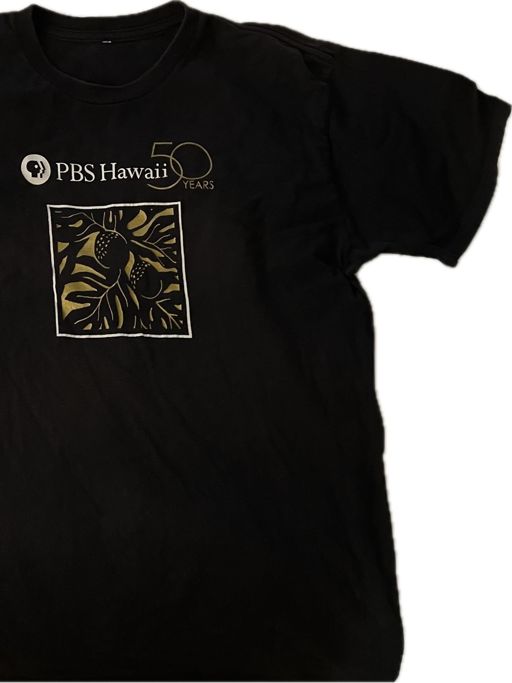 PBS Hawaii 50 years Ulu print tee